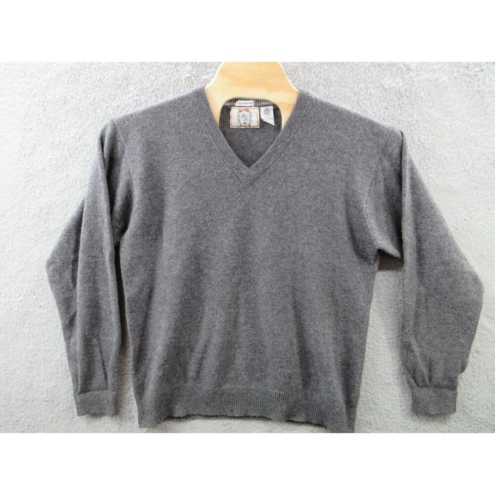 Vintage SEARS ROEBUCK Men's XL 100% Lambswool Pure wool V-neck Sweater
